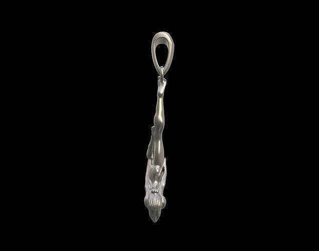 Mary Lou Gymnast Pendant *10k/14k/18k White, Yellow, Rose Green Gold, Gold Plated & Silver* Gym Sport Dance Women Woman Girl Charm Necklace | Loni Design Group |   | Men's jewelery|Mens jewelery| Men's pendants| men's necklace|mens Pendants| skull jewelry|Ladies Jewellery| Ladies pendants|ladies skull ring| skull wedding ring| Snake jewelry| gold| silver| Platnium|