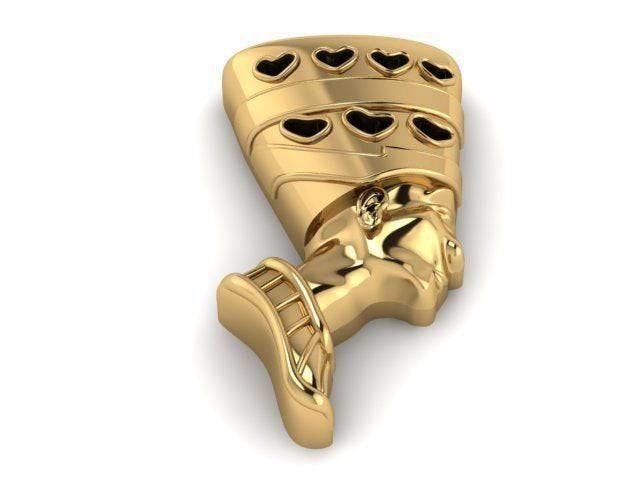 King Tut Pendant *10k/14k/18k White, Yellow, Rose, Green Gold, Gold Plated & Silver* Egypt Tutankhamun Pharaoh Hieroglyphics Charm Necklace | Loni Design Group |   | Men's jewelery|Mens jewelery| Men's pendants| men's necklace|mens Pendants| skull jewelry|Ladies Jewellery| Ladies pendants|ladies skull ring| skull wedding ring| Snake jewelry| gold| silver| Platnium|