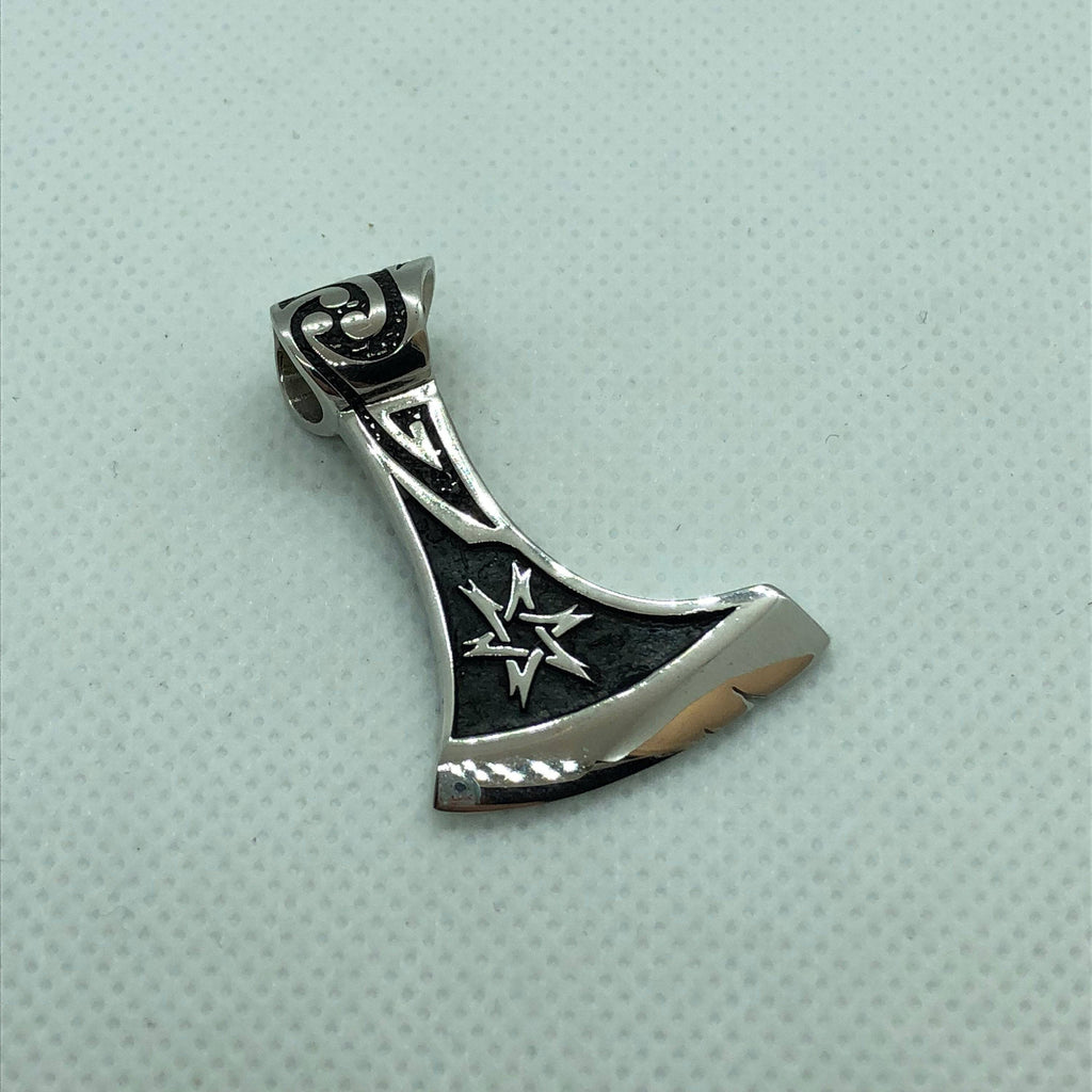 Canute Axe Pendant *10k/14k/18k White, Yellow, Rose, Green Gold, Gold Plated & Silver* Weapon Blade Viking Fantasy Men Charm Necklace Gift | Loni Design Group |   | Men's jewelery|Mens jewelery| Men's pendants| men's necklace|mens Pendants| skull jewelry|Ladies Jewellery| Ladies pendants|ladies skull ring| skull wedding ring| Snake jewelry| gold| silver| Platnium|
