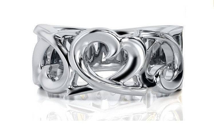 Nina Heart Ring | Loni Design Group | Rings  | Men's jewelery|Mens jewelery| Men's pendants| men's necklace|mens Pendants| skull jewelry|Ladies Jewellery| Ladies pendants|ladies skull ring| skull wedding ring| Snake jewelry| gold| silver| Platnium|