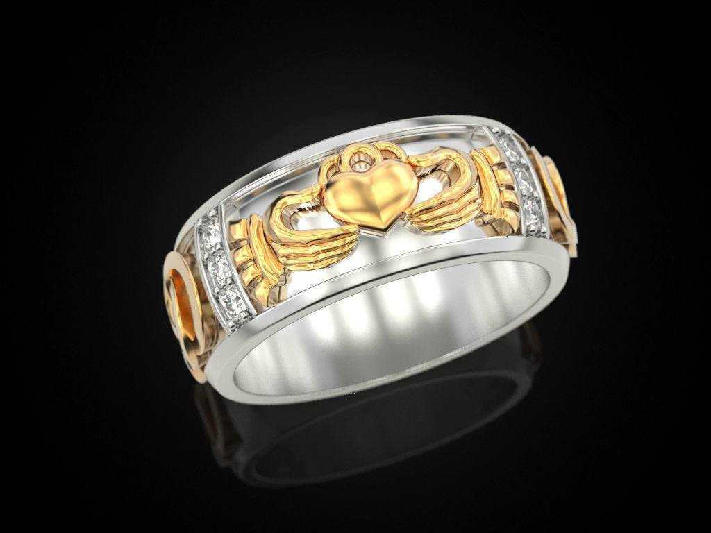 Ciara Claddagh Ring | Loni Design Group | Rings  | Men's jewelery|Mens jewelery| Men's pendants| men's necklace|mens Pendants| skull jewelry|Ladies Jewellery| Ladies pendants|ladies skull ring| skull wedding ring| Snake jewelry| gold| silver| Platnium|