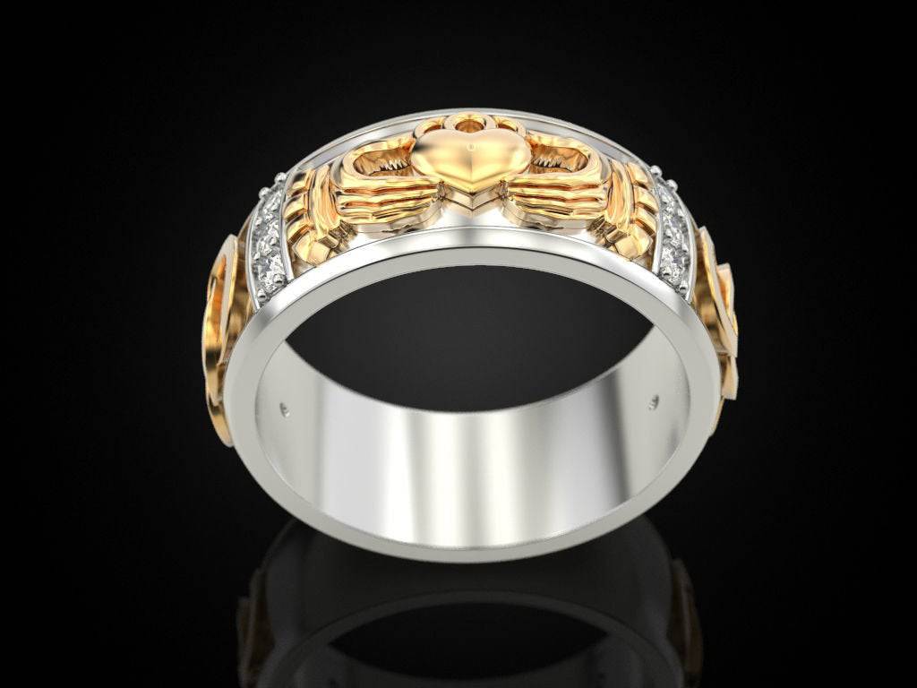 Ciara Claddagh Ring | Loni Design Group | Rings  | Men's jewelery|Mens jewelery| Men's pendants| men's necklace|mens Pendants| skull jewelry|Ladies Jewellery| Ladies pendants|ladies skull ring| skull wedding ring| Snake jewelry| gold| silver| Platnium|