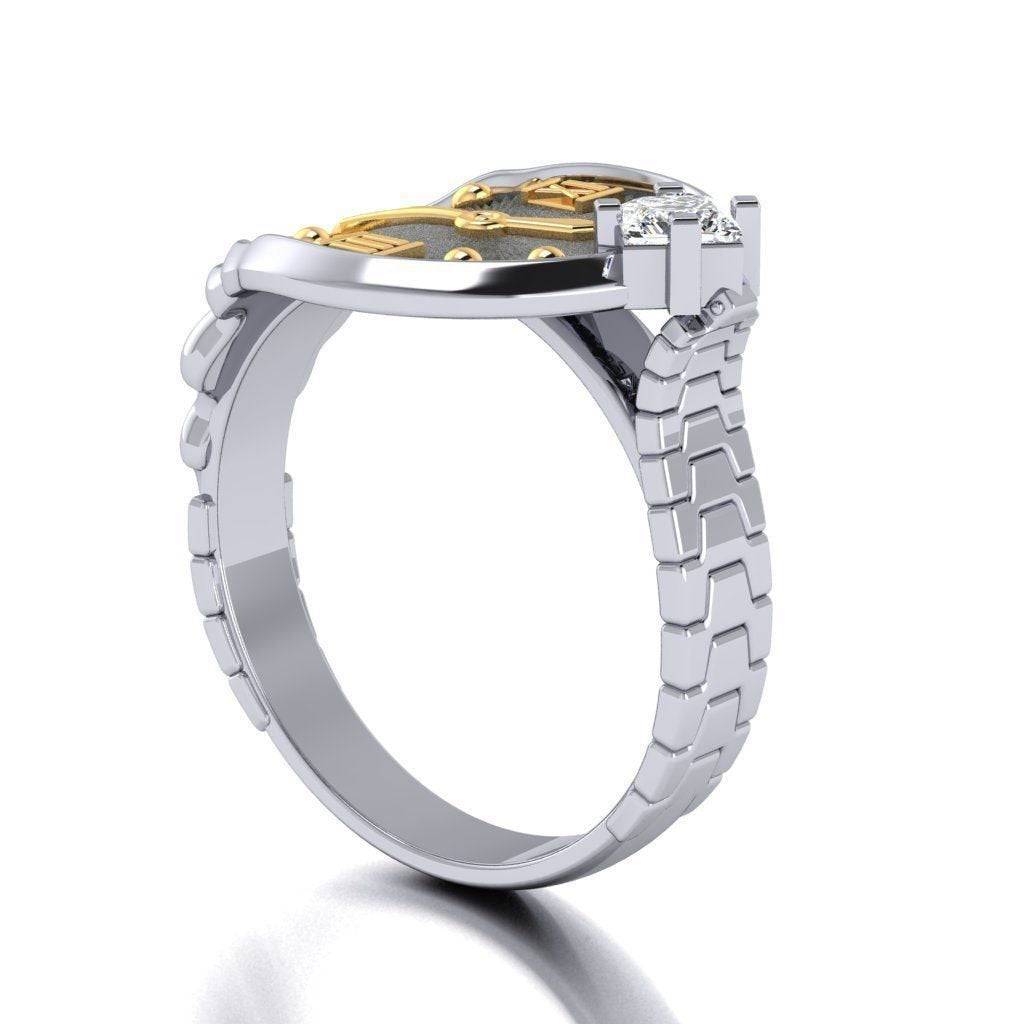 Melting Clock Ring | Loni Design Group | Rings  | Men's jewelery|Mens jewelery| Men's pendants| men's necklace|mens Pendants| skull jewelry|Ladies Jewellery| Ladies pendants|ladies skull ring| skull wedding ring| Snake jewelry| gold| silver| Platnium|