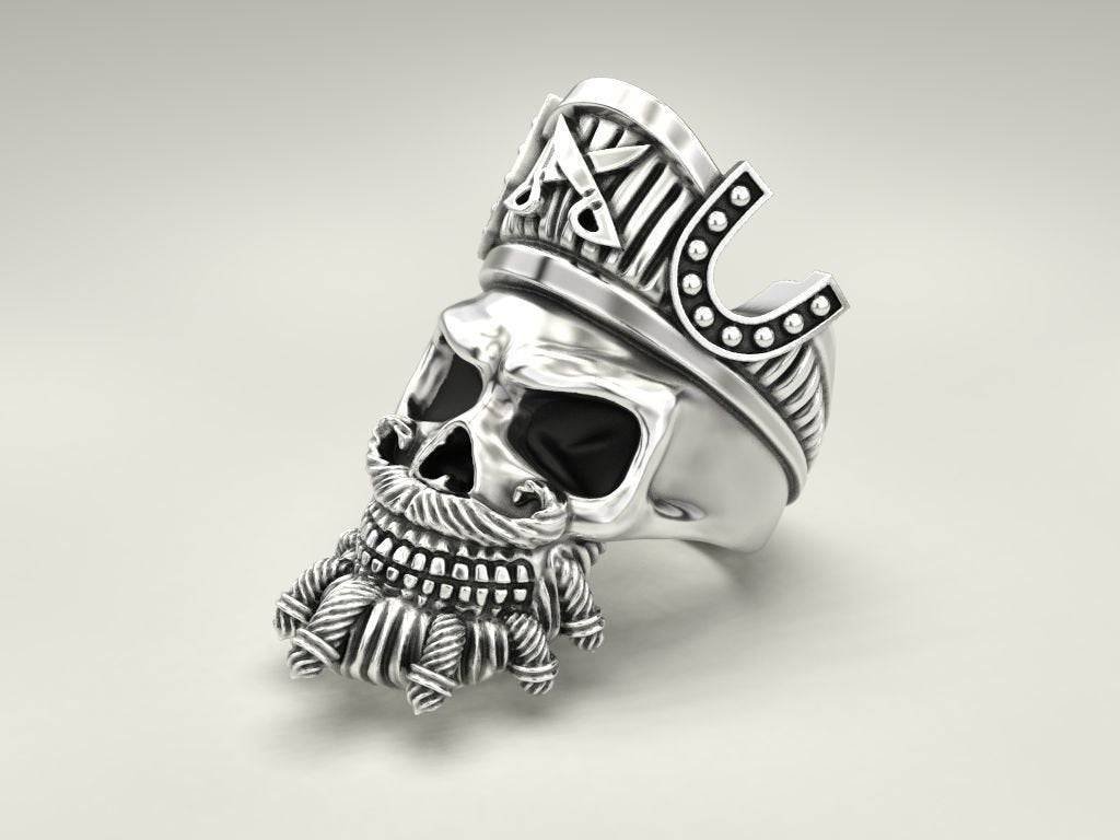 Hornigold Pirate Skull Ring | Loni Design Group | Rings  | Men's jewelery|Mens jewelery| Men's pendants| men's necklace|mens Pendants| skull jewelry|Ladies Jewellery| Ladies pendants|ladies skull ring| skull wedding ring| Snake jewelry| gold| silver| Platnium|