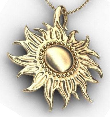 Warmth Sun Pendant *10k/14k/18k White, Yellow, Rose, Green Gold, Gold Plated & Silver* Sky Space Celestial Men Women Charm Necklace Gift | Loni Design Group |   | Men's jewelery|Mens jewelery| Men's pendants| men's necklace|mens Pendants| skull jewelry|Ladies Jewellery| Ladies pendants|ladies skull ring| skull wedding ring| Snake jewelry| gold| silver| Platnium|