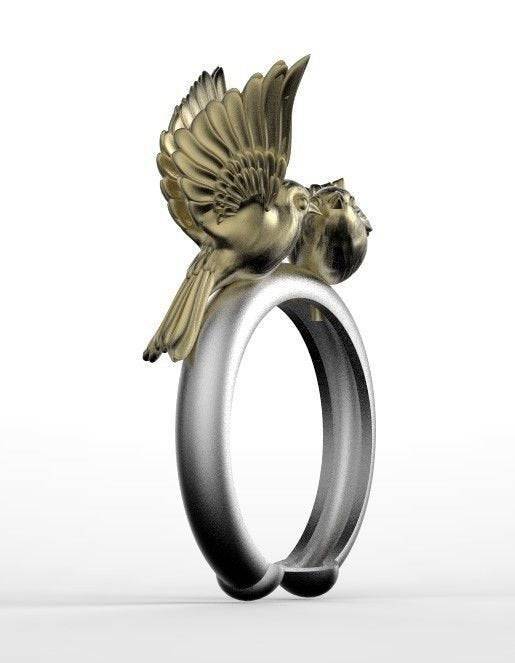 Lovebird Ring | Loni Design Group | Rings  | Men's jewelery|Mens jewelery| Men's pendants| men's necklace|mens Pendants| skull jewelry|Ladies Jewellery| Ladies pendants|ladies skull ring| skull wedding ring| Snake jewelry| gold| silver| Platnium|