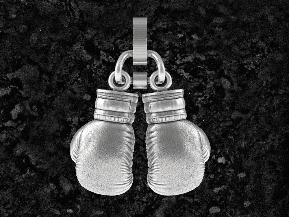 Heavyweight Boxing Glove Pendant *10k/14k/18k White, Yellow, Rose, Green Gold, Gold Plated & Silver* Gym Trainer UFC Fighter Charm Necklace | Loni Design Group |   | Men's jewelery|Mens jewelery| Men's pendants| men's necklace|mens Pendants| skull jewelry|Ladies Jewellery| Ladies pendants|ladies skull ring| skull wedding ring| Snake jewelry| gold| silver| Platnium|
