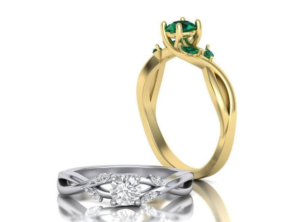 Holly Flower Engagement Ring | Loni Design Group | Engagement Rings  | Men's jewelery|Mens jewelery| Men's pendants| men's necklace|mens Pendants| skull jewelry|Ladies Jewellery| Ladies pendants|ladies skull ring| skull wedding ring| Snake jewelry| gold| silver| Platnium|