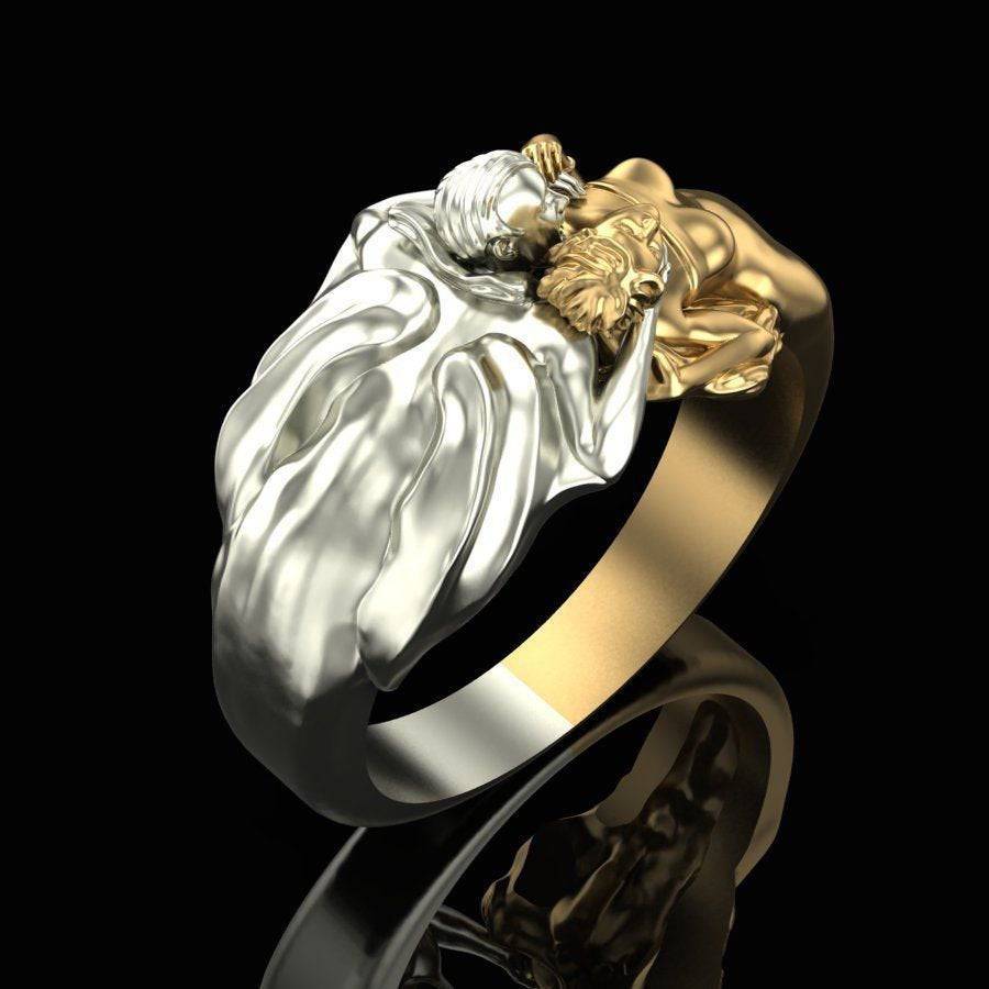 Vampire's Embrace Ring | Loni Design Group | Rings  | Men's jewelery|Mens jewelery| Men's pendants| men's necklace|mens Pendants| skull jewelry|Ladies Jewellery| Ladies pendants|ladies skull ring| skull wedding ring| Snake jewelry| gold| silver| Platnium|