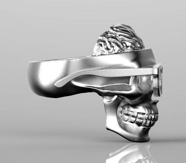 Professor Skull Ring | Loni Design Group | Rings  | Men's jewelery|Mens jewelery| Men's pendants| men's necklace|mens Pendants| skull jewelry|Ladies Jewellery| Ladies pendants|ladies skull ring| skull wedding ring| Snake jewelry| gold| silver| Platnium|