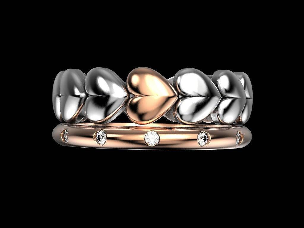 Crown Of Hearts Ring | Loni Design Group | Rings  | Men's jewelery|Mens jewelery| Men's pendants| men's necklace|mens Pendants| skull jewelry|Ladies Jewellery| Ladies pendants|ladies skull ring| skull wedding ring| Snake jewelry| gold| silver| Platnium|