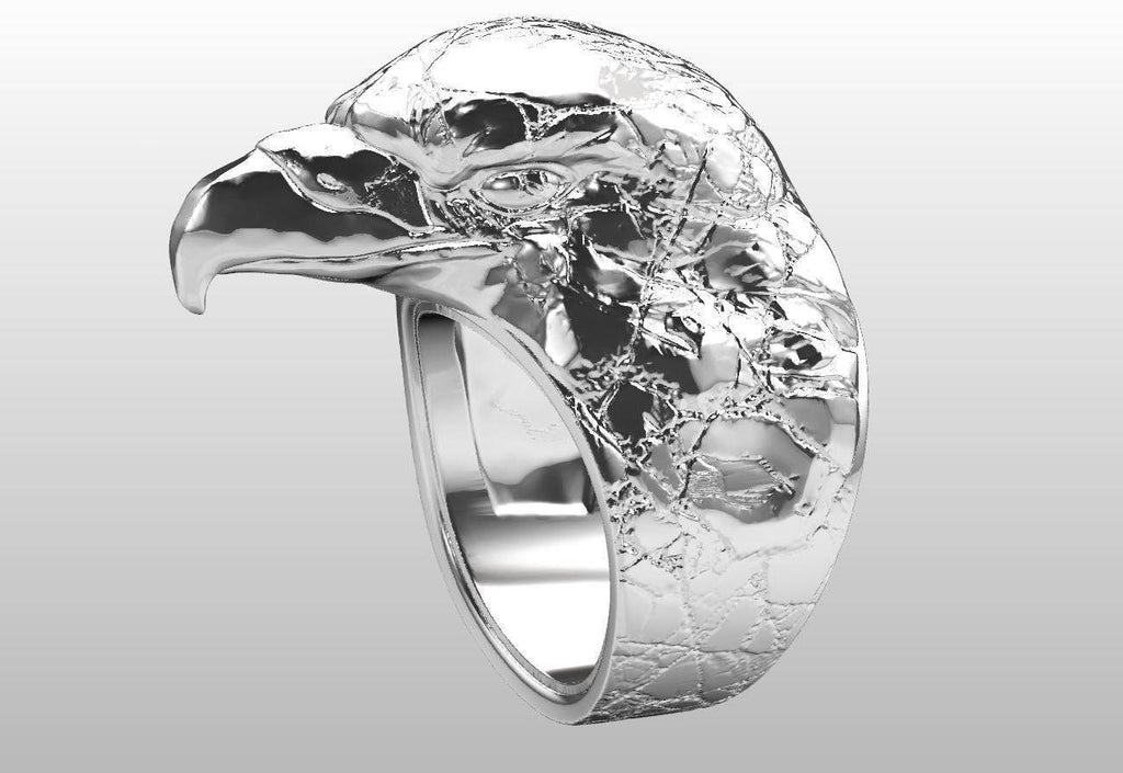 Cracked Eagle Ring | Loni Design Group | Rings  | Men's jewelery|Mens jewelery| Men's pendants| men's necklace|mens Pendants| skull jewelry|Ladies Jewellery| Ladies pendants|ladies skull ring| skull wedding ring| Snake jewelry| gold| silver| Platnium|