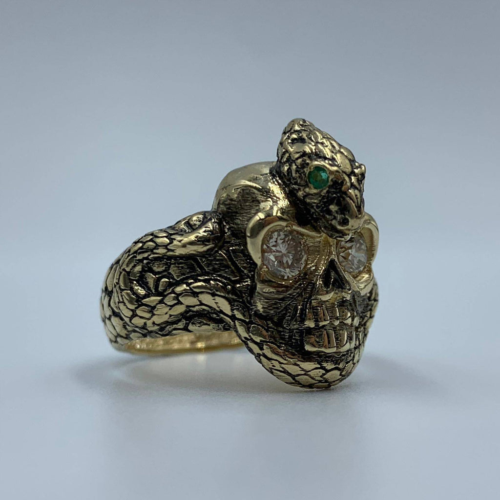 Serpent Skull Ring | Loni Design Group | Rings  | Men's jewelery|Mens jewelery| Men's pendants| men's necklace|mens Pendants| skull jewelry|Ladies Jewellery| Ladies pendants|ladies skull ring| skull wedding ring| Snake jewelry| gold| silver| Platnium|