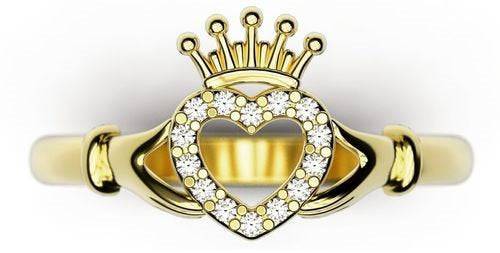 Classy Claddagh Ring | Loni Design Group | Rings  | Men's jewelery|Mens jewelery| Men's pendants| men's necklace|mens Pendants| skull jewelry|Ladies Jewellery| Ladies pendants|ladies skull ring| skull wedding ring| Snake jewelry| gold| silver| Platnium|