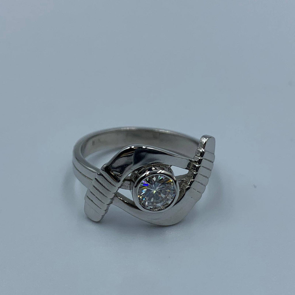Hockey Is Life Engagement Ring | Loni Design Group | Engagement Rings  | Men's jewelery|Mens jewelery| Men's pendants| men's necklace|mens Pendants| skull jewelry|Ladies Jewellery| Ladies pendants|ladies skull ring| skull wedding ring| Snake jewelry| gold| silver| Platnium|