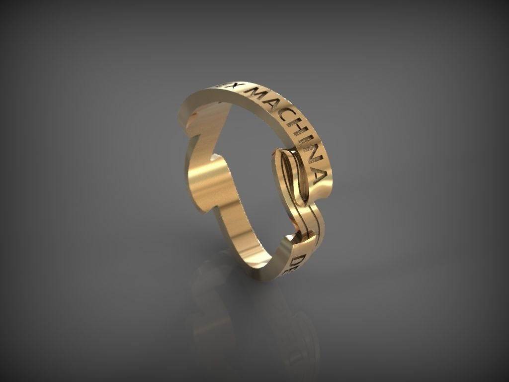 Deus Ex Machina Ring | Loni Design Group | Rings  | Men's jewelery|Mens jewelery| Men's pendants| men's necklace|mens Pendants| skull jewelry|Ladies Jewellery| Ladies pendants|ladies skull ring| skull wedding ring| Snake jewelry| gold| silver| Platnium|