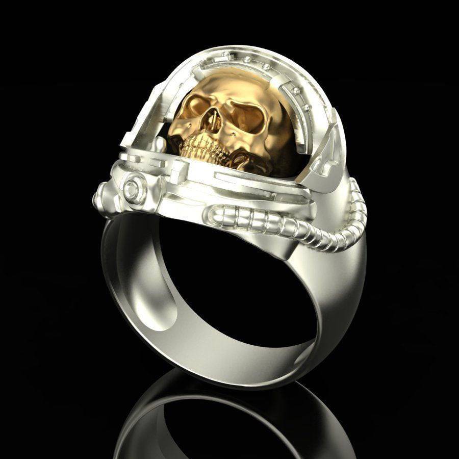 Lost In Space Skull Ring | Loni Design Group | Rings  | Men's jewelery|Mens jewelery| Men's pendants| men's necklace|mens Pendants| skull jewelry|Ladies Jewellery| Ladies pendants|ladies skull ring| skull wedding ring| Snake jewelry| gold| silver| Platnium|