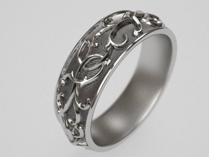 Pine Men's Ring | Loni Design Group | Rings  | Men's jewelery|Mens jewelery| Men's pendants| men's necklace|mens Pendants| skull jewelry|Ladies Jewellery| Ladies pendants|ladies skull ring| skull wedding ring| Snake jewelry| gold| silver| Platnium|