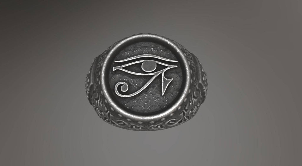 Wadjet Eye Of Horus Ring | Loni Design Group | Rings  | Men's jewelery|Mens jewelery| Men's pendants| men's necklace|mens Pendants| skull jewelry|Ladies Jewellery| Ladies pendants|ladies skull ring| skull wedding ring| Snake jewelry| gold| silver| Platnium|