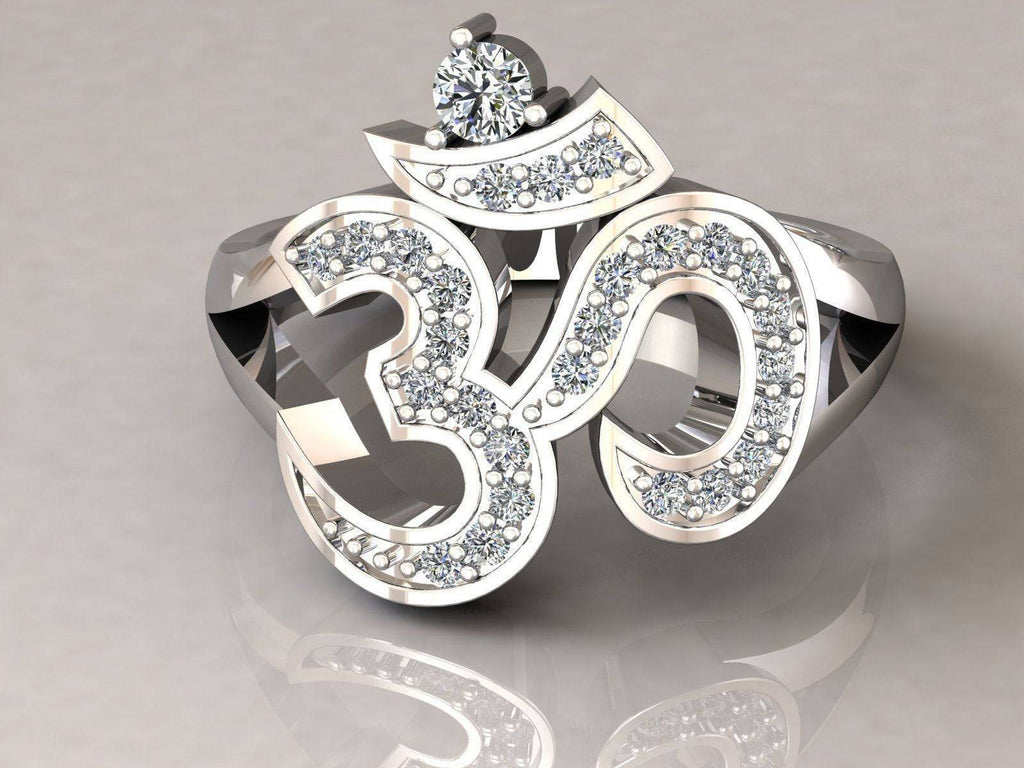Sacred Om Ring | Loni Design Group | Rings  | Men's jewelery|Mens jewelery| Men's pendants| men's necklace|mens Pendants| skull jewelry|Ladies Jewellery| Ladies pendants|ladies skull ring| skull wedding ring| Snake jewelry| gold| silver| Platnium|