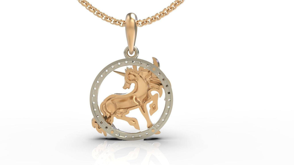 Sparkle Unicorn Pendant *10k/14k/18k White, Yellow, Rose, Green Gold, Gold Plated & Silver*  Fantasy Mythical Horse Magic Charm Necklace | Loni Design Group |   | Men's jewelery|Mens jewelery| Men's pendants| men's necklace|mens Pendants| skull jewelry|Ladies Jewellery| Ladies pendants|ladies skull ring| skull wedding ring| Snake jewelry| gold| silver| Platnium|