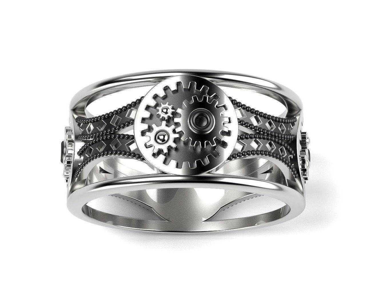 gear ring jewelry Turning My Gears Ring