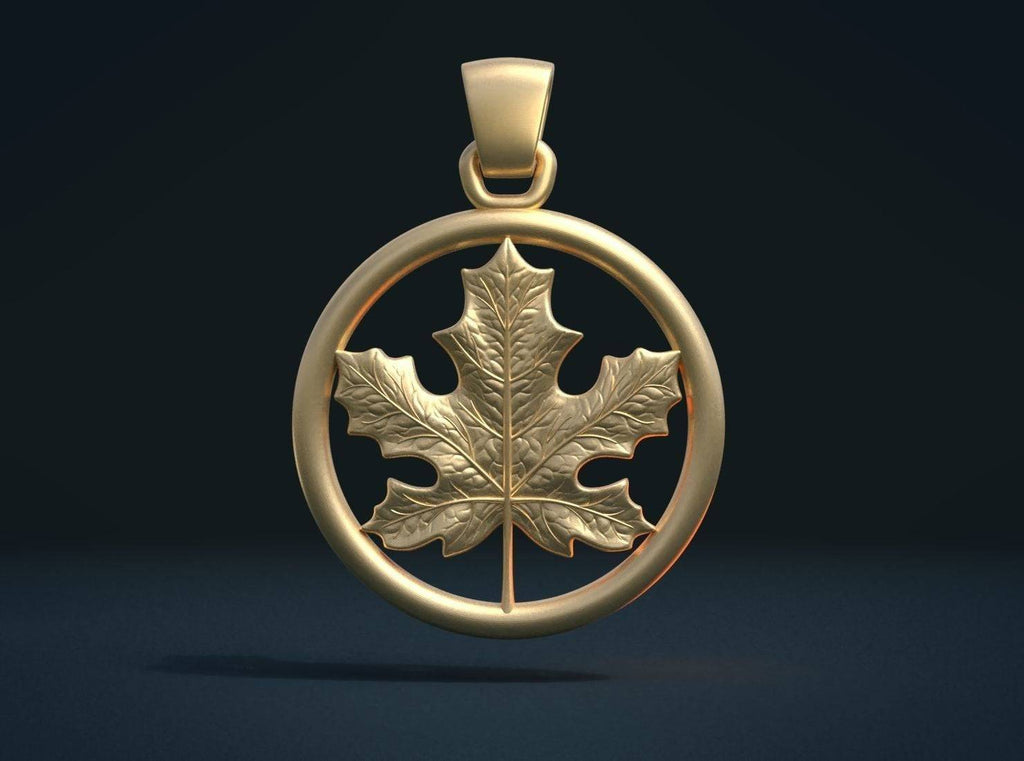 Oh Canada Maple Leaf Pendant *10k/14k/18k White, Yellow, Rose, Green Gold, Gold Plated & Silver* Nature Country Hockey Necklace Charm Gift | Loni Design Group |   | Men's jewelery|Mens jewelery| Men's pendants| men's necklace|mens Pendants| skull jewelry|Ladies Jewellery| Ladies pendants|ladies skull ring| skull wedding ring| Snake jewelry| gold| silver| Platnium|