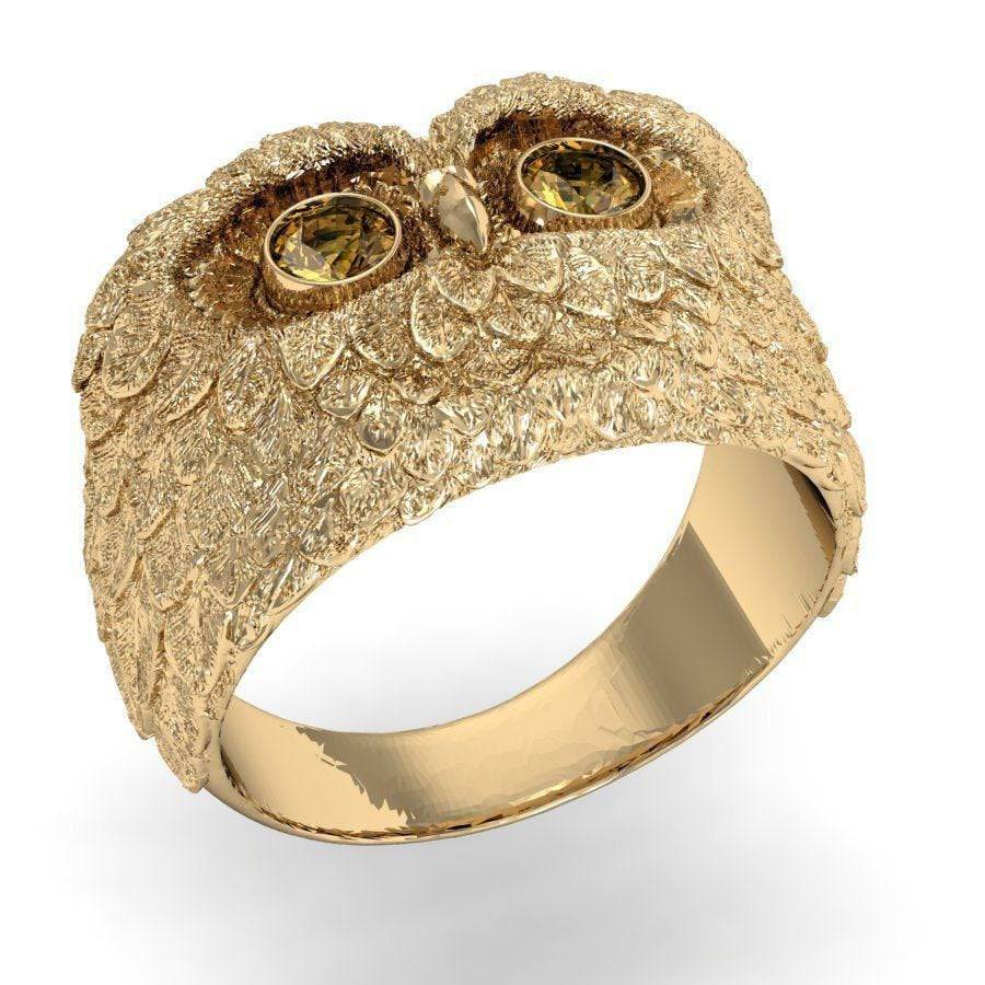 Nyra Owl Ring | Loni Design Group | Rings  | Men's jewelery|Mens jewelery| Men's pendants| men's necklace|mens Pendants| skull jewelry|Ladies Jewellery| Ladies pendants|ladies skull ring| skull wedding ring| Snake jewelry| gold| silver| Platnium|