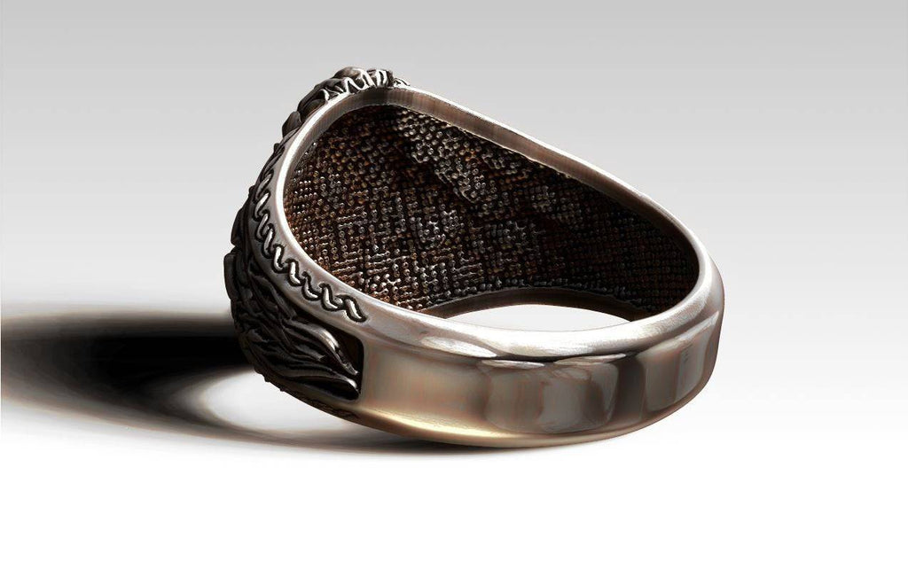 Ignatius Fire Ring | Loni Design Group | Rings  | Men's jewelery|Mens jewelery| Men's pendants| men's necklace|mens Pendants| skull jewelry|Ladies Jewellery| Ladies pendants|ladies skull ring| skull wedding ring| Snake jewelry| gold| silver| Platnium|