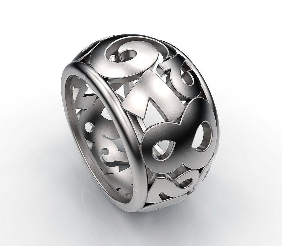 Lucky Numbers Ring | Loni Design Group | Rings  | Men's jewelery|Mens jewelery| Men's pendants| men's necklace|mens Pendants| skull jewelry|Ladies Jewellery| Ladies pendants|ladies skull ring| skull wedding ring| Snake jewelry| gold| silver| Platnium|