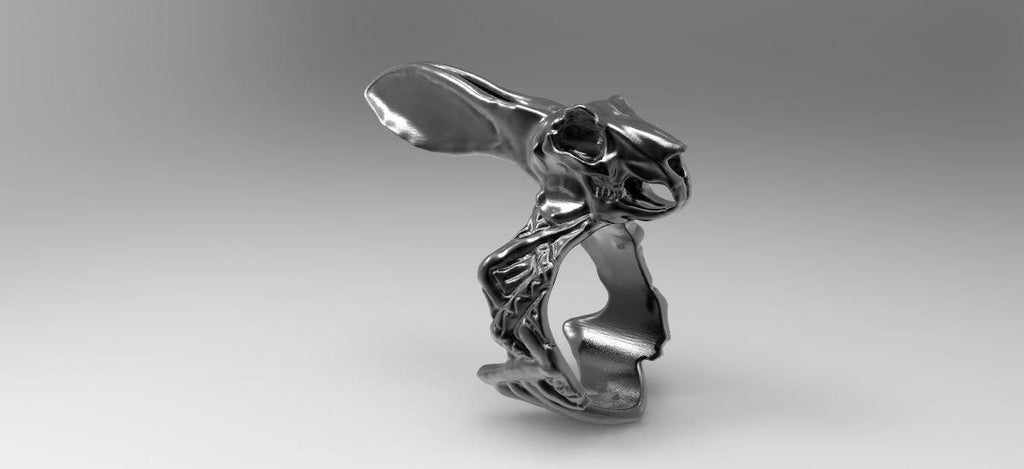 Rabbit Skull Ring | Loni Design Group | Rings  | Men's jewelery|Mens jewelery| Men's pendants| men's necklace|mens Pendants| skull jewelry|Ladies Jewellery| Ladies pendants|ladies skull ring| skull wedding ring| Snake jewelry| gold| silver| Platnium|