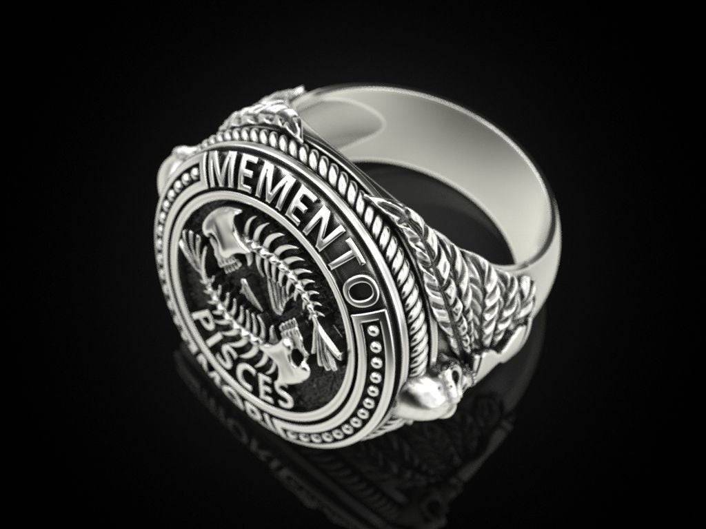 Dark Pisces Ring | Loni Design Group | Rings  | Men's jewelery|Mens jewelery| Men's pendants| men's necklace|mens Pendants| skull jewelry|Ladies Jewellery| Ladies pendants|ladies skull ring| skull wedding ring| Snake jewelry| gold| silver| Platnium|