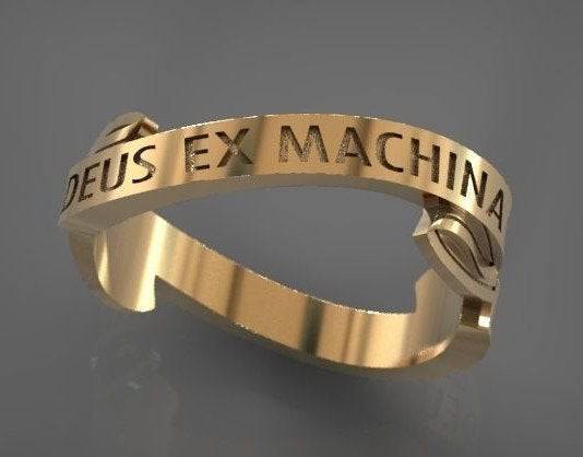 Deus Ex Machina Ring | Loni Design Group | Rings  | Men's jewelery|Mens jewelery| Men's pendants| men's necklace|mens Pendants| skull jewelry|Ladies Jewellery| Ladies pendants|ladies skull ring| skull wedding ring| Snake jewelry| gold| silver| Platnium|