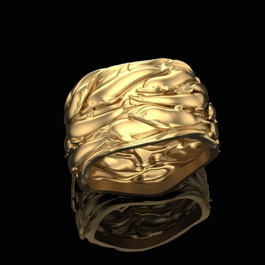 Pod Of Dolphins Ring | Loni Design Group | Rings  | Men's jewelery|Mens jewelery| Men's pendants| men's necklace|mens Pendants| skull jewelry|Ladies Jewellery| Ladies pendants|ladies skull ring| skull wedding ring| Snake jewelry| gold| silver| Platnium|