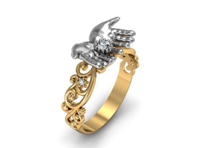 Love With An Open Hand Engagement Ring | Loni Design Group | Engagement Rings  | Men's jewelery|Mens jewelery| Men's pendants| men's necklace|mens Pendants| skull jewelry|Ladies Jewellery| Ladies pendants|ladies skull ring| skull wedding ring| Snake jewelry| gold| silver| Platnium|