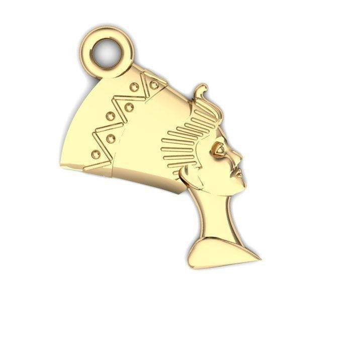 Egyptian Nefertiti Pendant *10k/14k/18k White, Yellow, Rose, Green Gold, Gold Plated & Silver* Queen Egypt Pharaoh Ancient Charm Necklace | Loni Design Group |   | Men's jewelery|Mens jewelery| Men's pendants| men's necklace|mens Pendants| skull jewelry|Ladies Jewellery| Ladies pendants|ladies skull ring| skull wedding ring| Snake jewelry| gold| silver| Platnium|