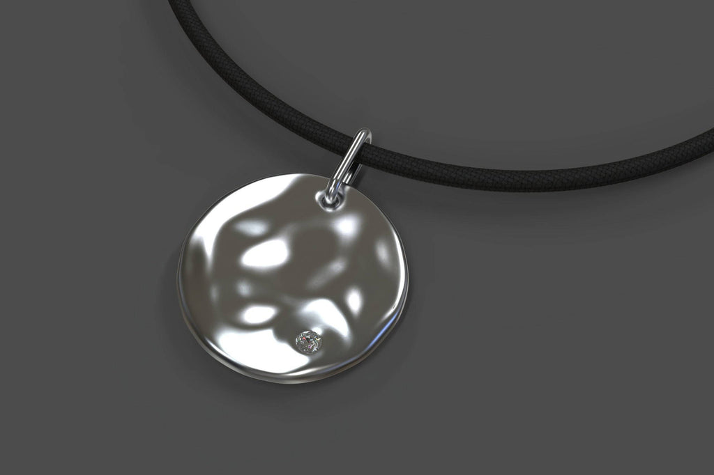 Circle Ripple Pendant *Moissanite With 10k/14k/18k White, Yellow, Rose, Green Gold, Gold Plated & Silver* Water Wave Boat Charm Necklace | Loni Design Group |   | Men's jewelery|Mens jewelery| Men's pendants| men's necklace|mens Pendants| skull jewelry|Ladies Jewellery| Ladies pendants|ladies skull ring| skull wedding ring| Snake jewelry| gold| silver| Platnium|