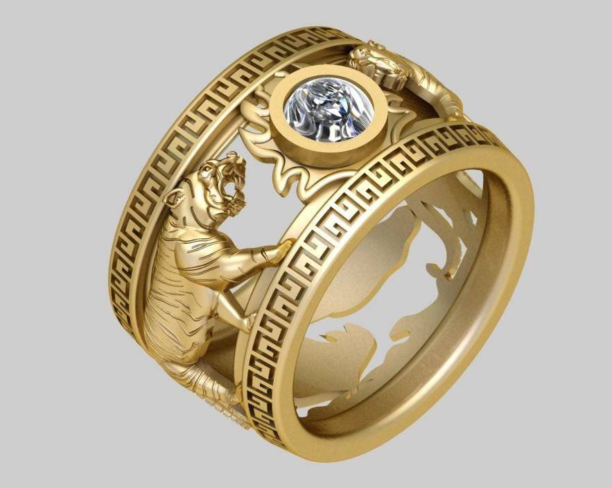 Henith Tiger Ring | Loni Design Group | Rings  | Men's jewelery|Mens jewelery| Men's pendants| men's necklace|mens Pendants| skull jewelry|Ladies Jewellery| Ladies pendants|ladies skull ring| skull wedding ring| Snake jewelry| gold| silver| Platnium|