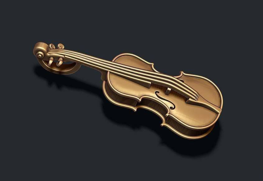 Stradivarius Violin Pendant *10k/14k/18k White, Yellow, Rose, Green Gold, Gold Plated & Silver* Instrument Music Fiddle Band Charm Necklace | Loni Design Group |   | Men's jewelery|Mens jewelery| Men's pendants| men's necklace|mens Pendants| skull jewelry|Ladies Jewellery| Ladies pendants|ladies skull ring| skull wedding ring| Snake jewelry| gold| silver| Platnium|