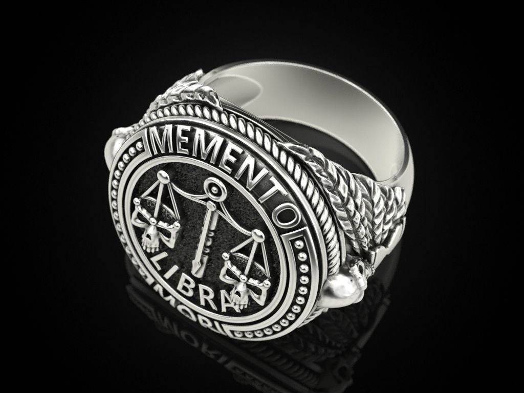 Dark Libra Ring | Loni Design Group | Rings  | Men's jewelery|Mens jewelery| Men's pendants| men's necklace|mens Pendants| skull jewelry|Ladies Jewellery| Ladies pendants|ladies skull ring| skull wedding ring| Snake jewelry| gold| silver| Platnium|