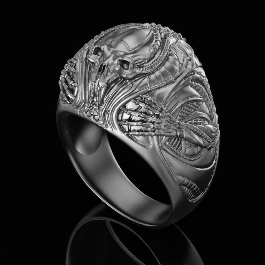 Andromedans Alien Ring | Loni Design Group | Rings  | Men's jewelery|Mens jewelery| Men's pendants| men's necklace|mens Pendants| skull jewelry|Ladies Jewellery| Ladies pendants|ladies skull ring| skull wedding ring| Snake jewelry| gold| silver| Platnium|