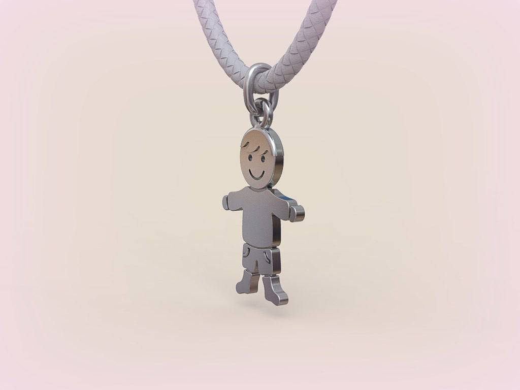 Kenny Boy Pendant *10k/14k/18k White, Yellow, Rose, Green Gold, Gold Plated  & Silver* Kid Baby Child Son Mom Mother Dad Charm Necklace Gift | Loni  Design Group $384.03 | 10k Gold, 14k