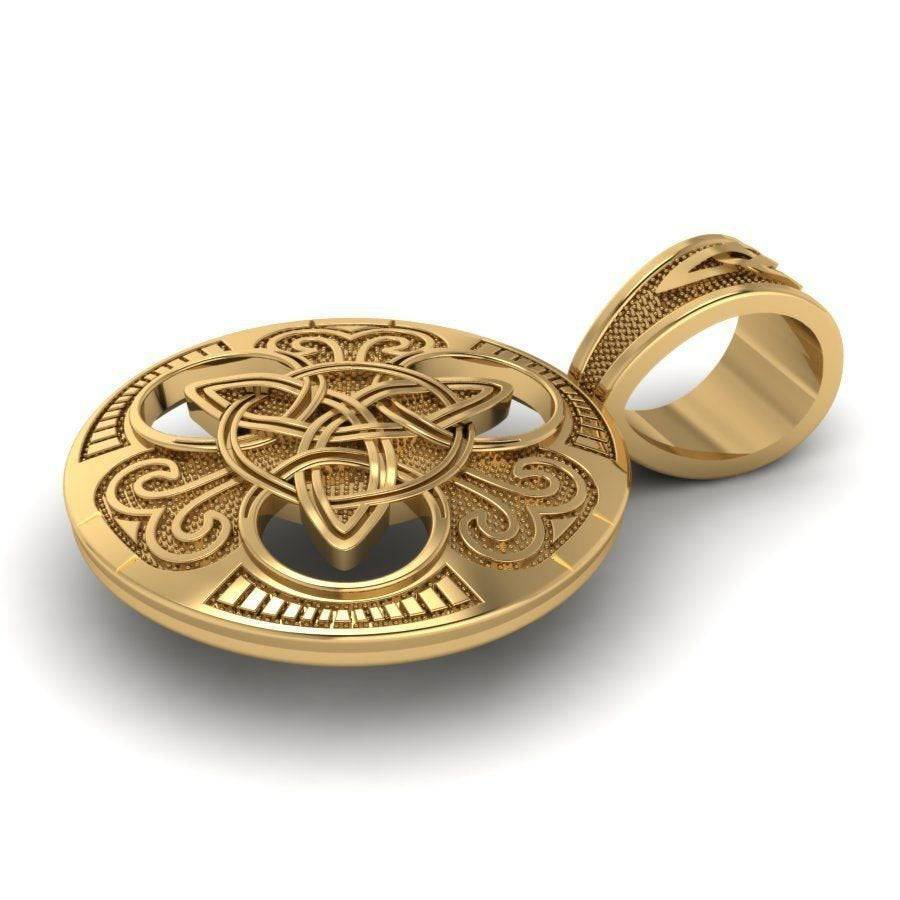 Murphy Celtic Pendant *10k/14k/18k White, Yellow, Rose, Green Gold Gold Plated & Silver* Trinity Knot Triquetra Pagan Celtic Charm Necklace | Loni Design Group |   | Men's jewelery|Mens jewelery| Men's pendants| men's necklace|mens Pendants| skull jewelry|Ladies Jewellery| Ladies pendants|ladies skull ring| skull wedding ring| Snake jewelry| gold| silver| Platnium|