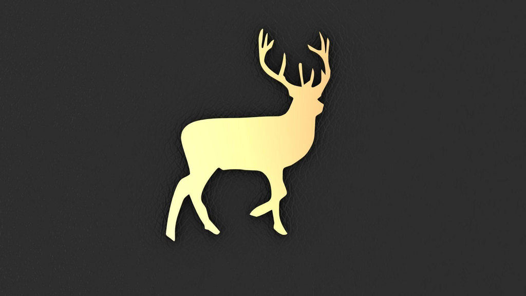 Silhouette Buck Pendant *10k/14k/18k White, Yellow, Rose, Green Gold, Gold Plated & Silver* Animal Hunter Stag Deer Doe Charm Necklace Gift | Loni Design Group |   | Men's jewelery|Mens jewelery| Men's pendants| men's necklace|mens Pendants| skull jewelry|Ladies Jewellery| Ladies pendants|ladies skull ring| skull wedding ring| Snake jewelry| gold| silver| Platnium|