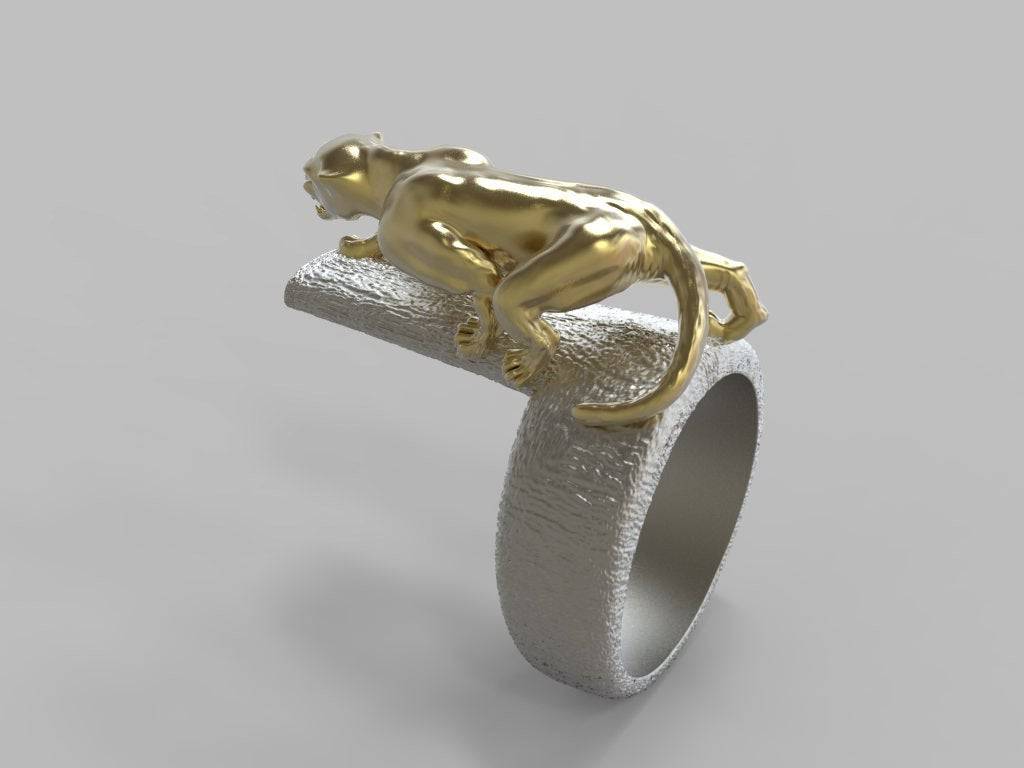 Hunting Panther Ring | Loni Design Group | Rings  | Men's jewelery|Mens jewelery| Men's pendants| men's necklace|mens Pendants| skull jewelry|Ladies Jewellery| Ladies pendants|ladies skull ring| skull wedding ring| Snake jewelry| gold| silver| Platnium|