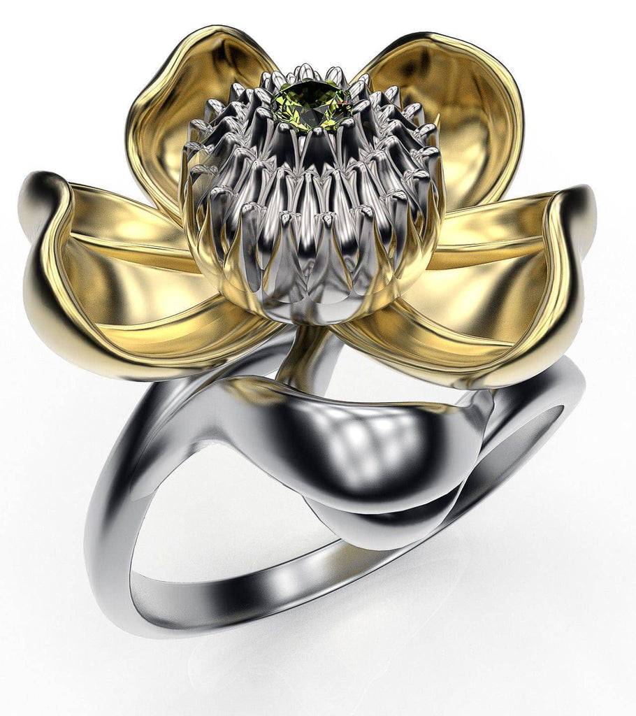 Water Lily Ring | Loni Design Group | Rings  | Men's jewelery|Mens jewelery| Men's pendants| men's necklace|mens Pendants| skull jewelry|Ladies Jewellery| Ladies pendants|ladies skull ring| skull wedding ring| Snake jewelry| gold| silver| Platnium|