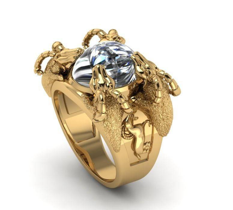 Tribe Of Goats Ring | Loni Design Group | Rings  | Men's jewelery|Mens jewelery| Men's pendants| men's necklace|mens Pendants| skull jewelry|Ladies Jewellery| Ladies pendants|ladies skull ring| skull wedding ring| Snake jewelry| gold| silver| Platnium|