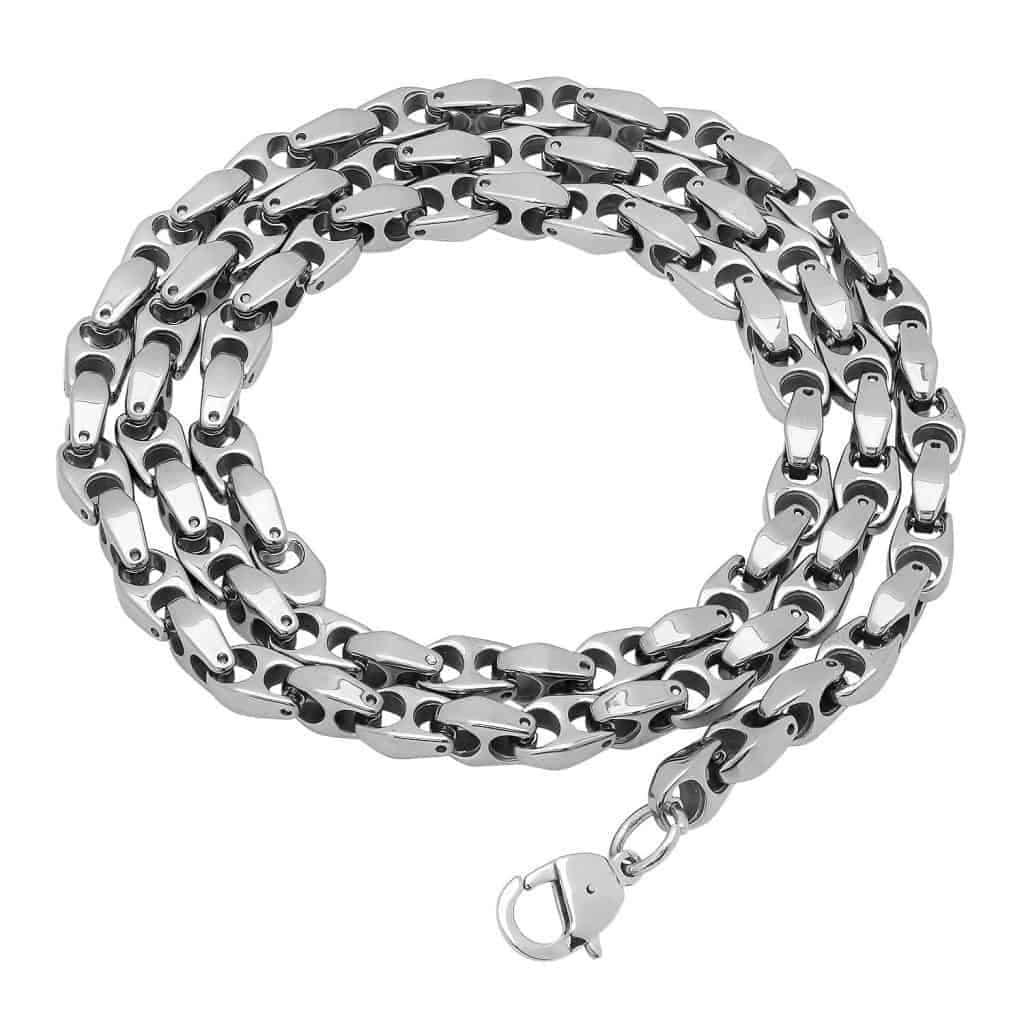 7.00 mm Hollow Puff Anchor Chain Made With Sterling Silver - Made For Men, Women, Children - Perfect For Pendants, Charms and Necklaces | Loni Design Group |   | Men's jewelery|Mens jewelery| Men's pendants| men's necklace|mens Pendants| skull jewelry|Ladies Jewellery| Ladies pendants|ladies skull ring| skull wedding ring| Snake jewelry| gold| silver| Platnium|