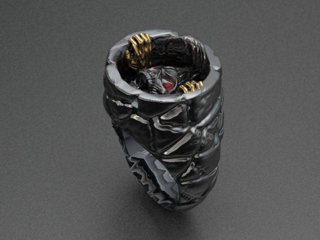 Samara Demon Ring | Loni Design Group | Rings  | Men's jewelery|Mens jewelery| Men's pendants| men's necklace|mens Pendants| skull jewelry|Ladies Jewellery| Ladies pendants|ladies skull ring| skull wedding ring| Snake jewelry| gold| silver| Platnium|