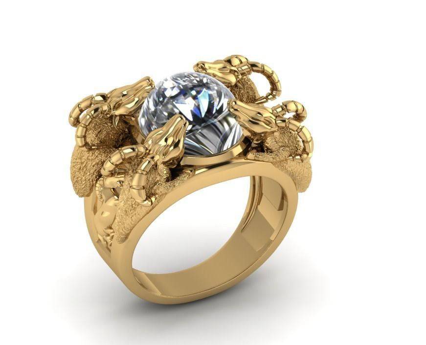 Tribe Of Goats Ring | Loni Design Group | Rings  | Men's jewelery|Mens jewelery| Men's pendants| men's necklace|mens Pendants| skull jewelry|Ladies Jewellery| Ladies pendants|ladies skull ring| skull wedding ring| Snake jewelry| gold| silver| Platnium|